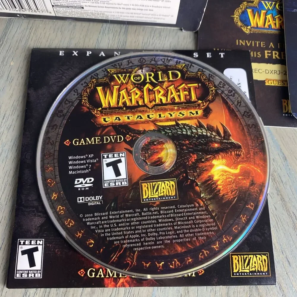 World of Warcraft Cataclysm PC Mac Game DVD -ROM Expansion Set 2010